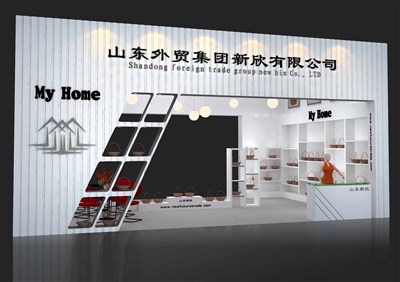 54平米展臺設計制作：二面開口/現(xiàn)代/木質結構/白色，為玩具展展商而作（免費使用）