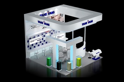 36平米展臺(tái)設(shè)計(jì)制作：三面開口/現(xiàn)代/型材結(jié)構(gòu)/白色，為電子展展商而作（免費(fèi)使用）