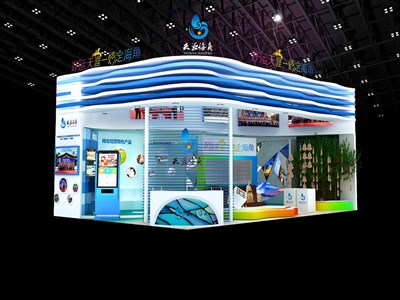 54平米展臺設(shè)計制作：二面開口/前衛(wèi)/木質(zhì)結(jié)構(gòu)/彩色，為綜合展展商而作（免費使用）